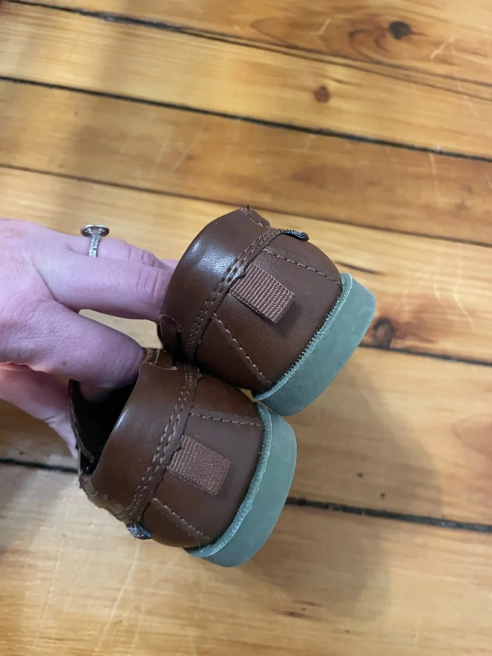 Carter's Brown Leather-Style Kids Moccasins